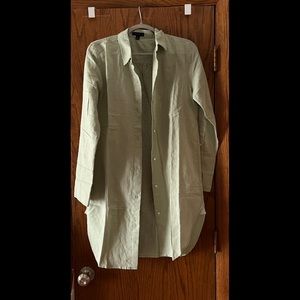 New JCrew Corton Linen Beach Shirt, light sage